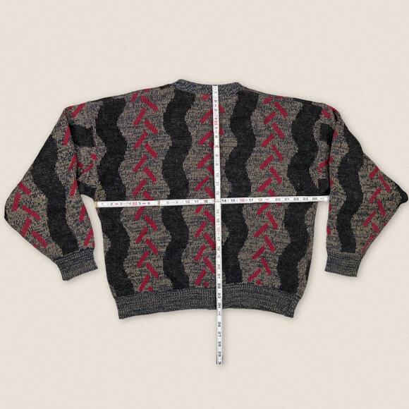 Vintage Grandpa Wool Acrylic Blend Cardigan Sweater White Oak | Size Large - Picture 4 of 4